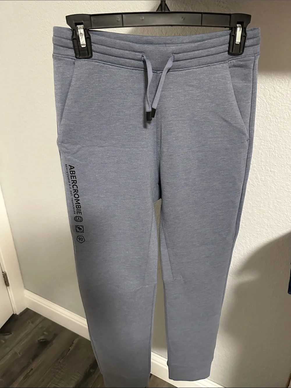 Abercrombie & Fitch Boys Light Blue Heather Jogger Sweatpants